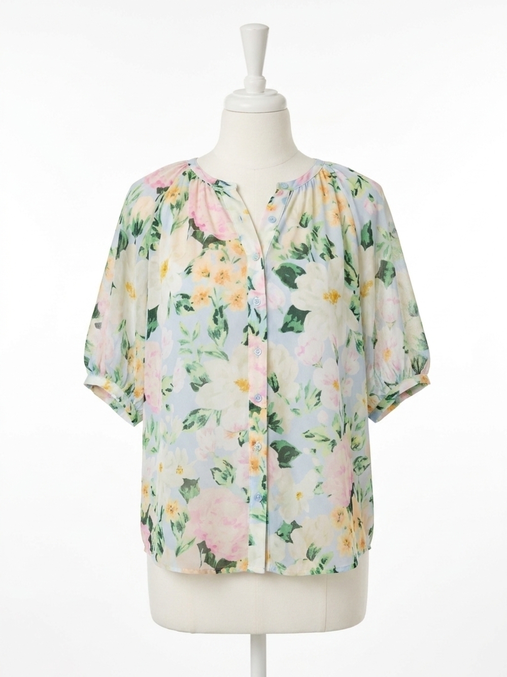 NEW SANCTUARY women's favorite girl button blouse in spring floral